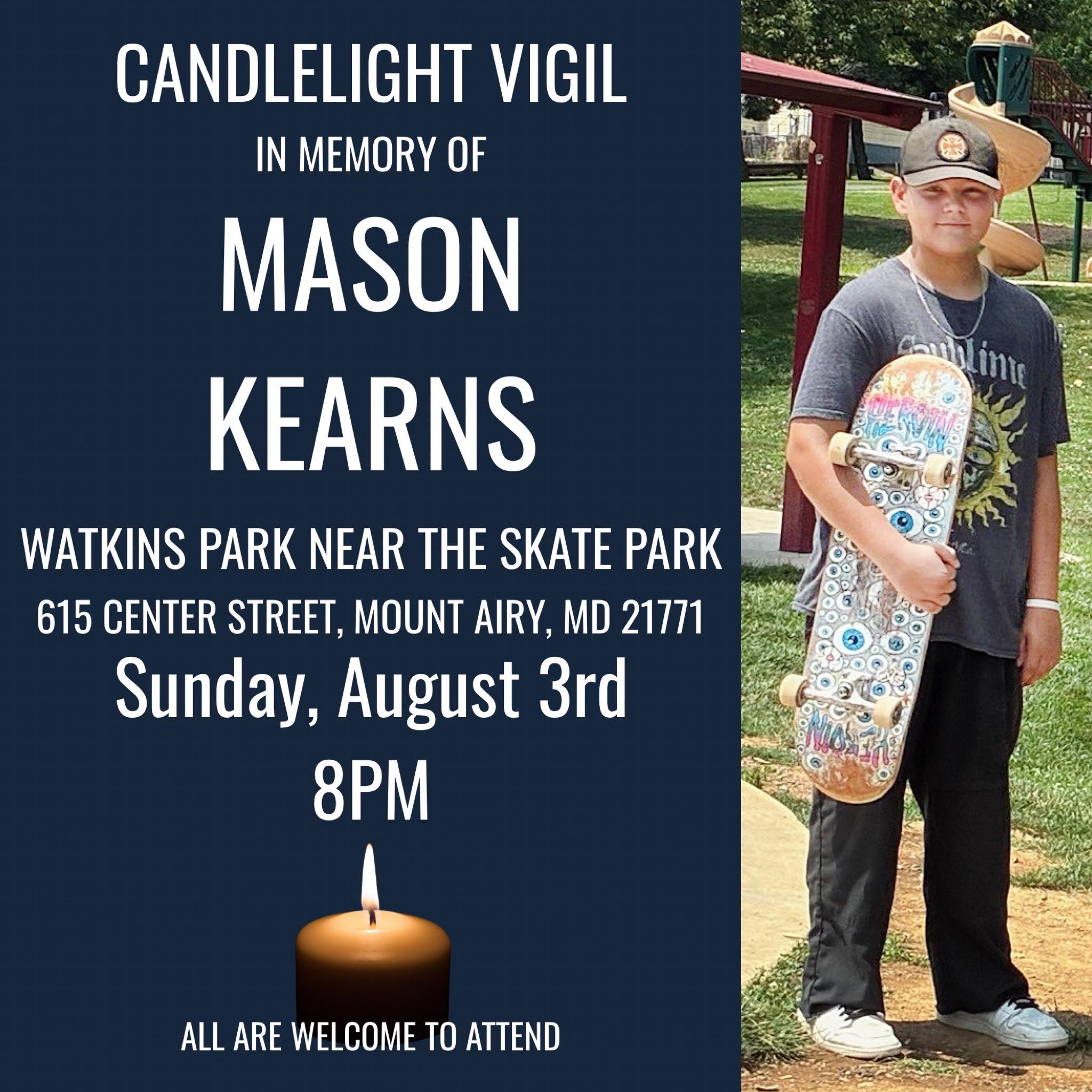 In Loving Memory of Mason Kearns, 13